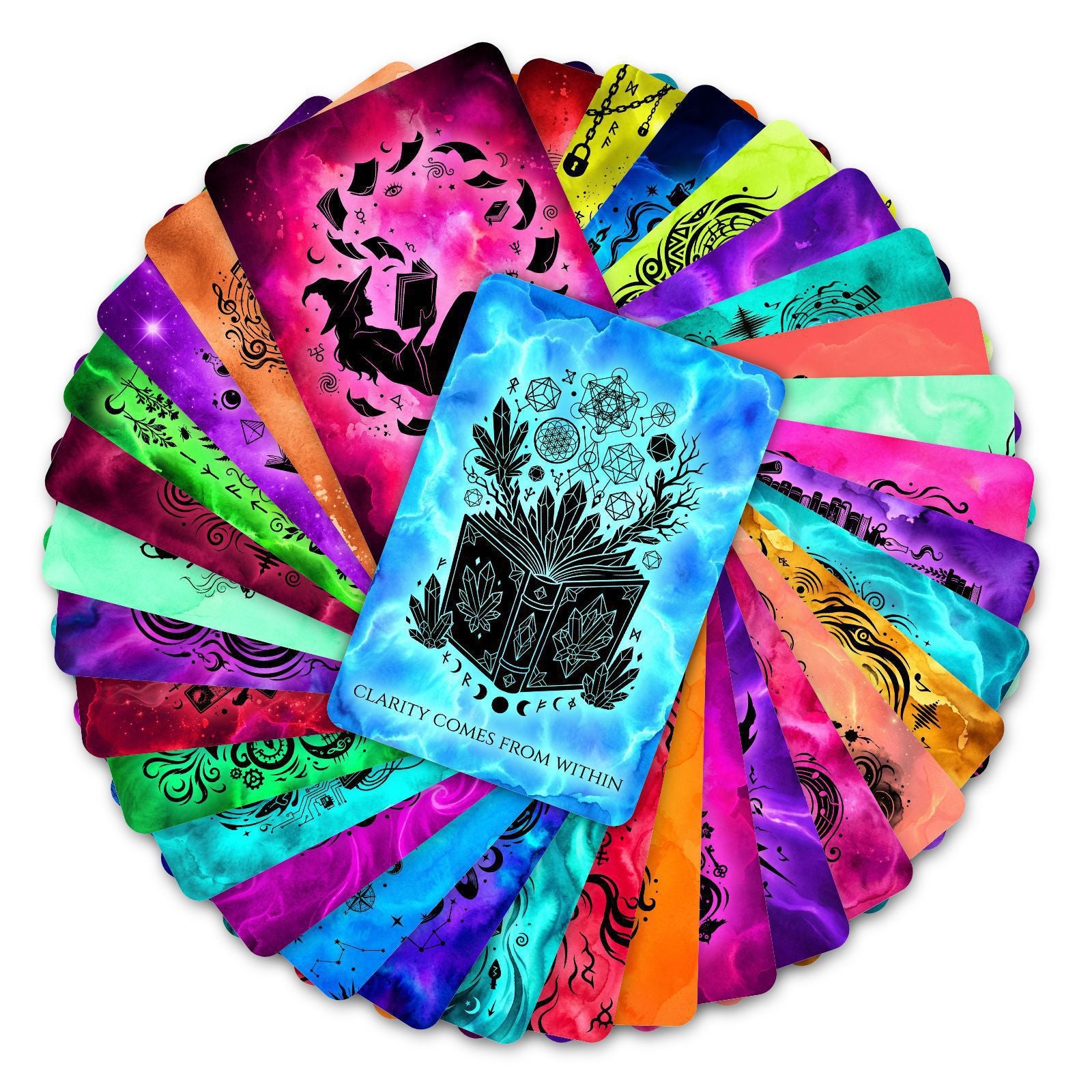 Colorful Witch Cardstock 36pcs (2.36 × 3.5 inch)