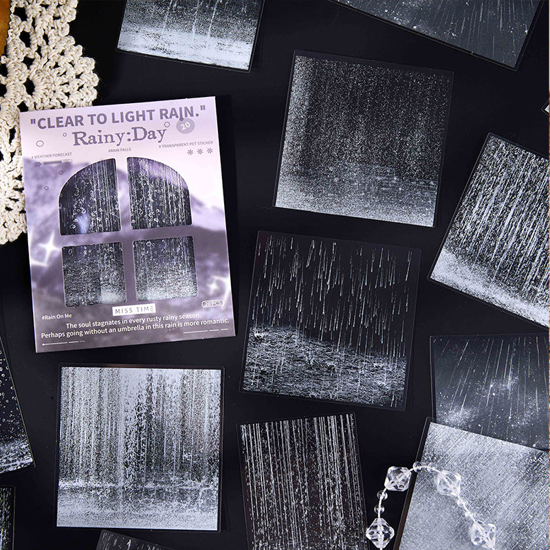 0709 Rainy day PET sticker -20Pcs each pack