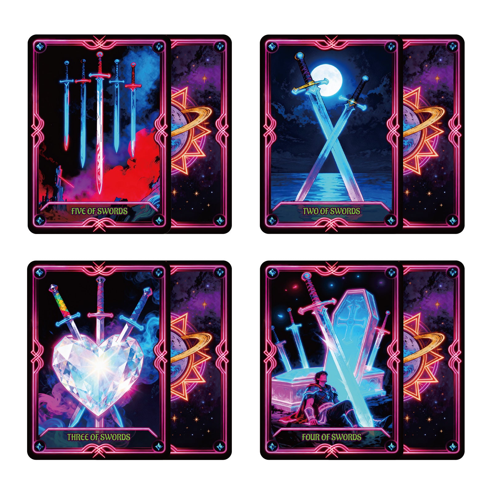 Neon Board Game Cardstock 10pcs (2.52 × 3.51 inch)