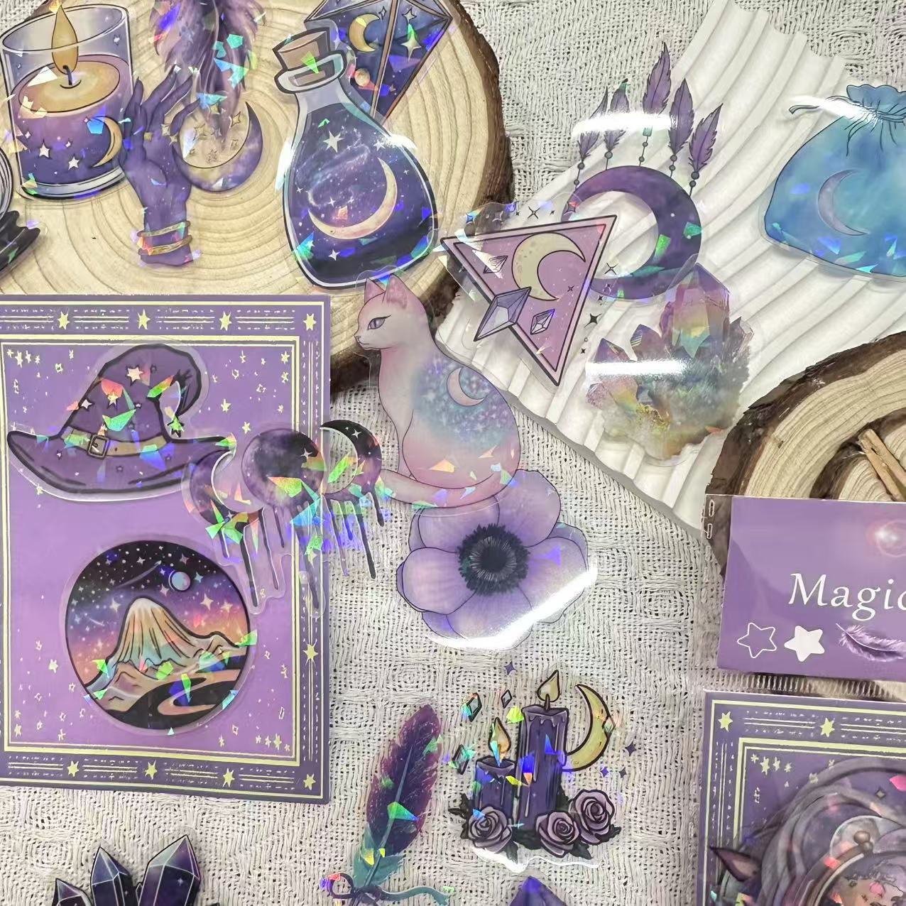 0531 Magical witchy PET Sticker -50Pcs each pack