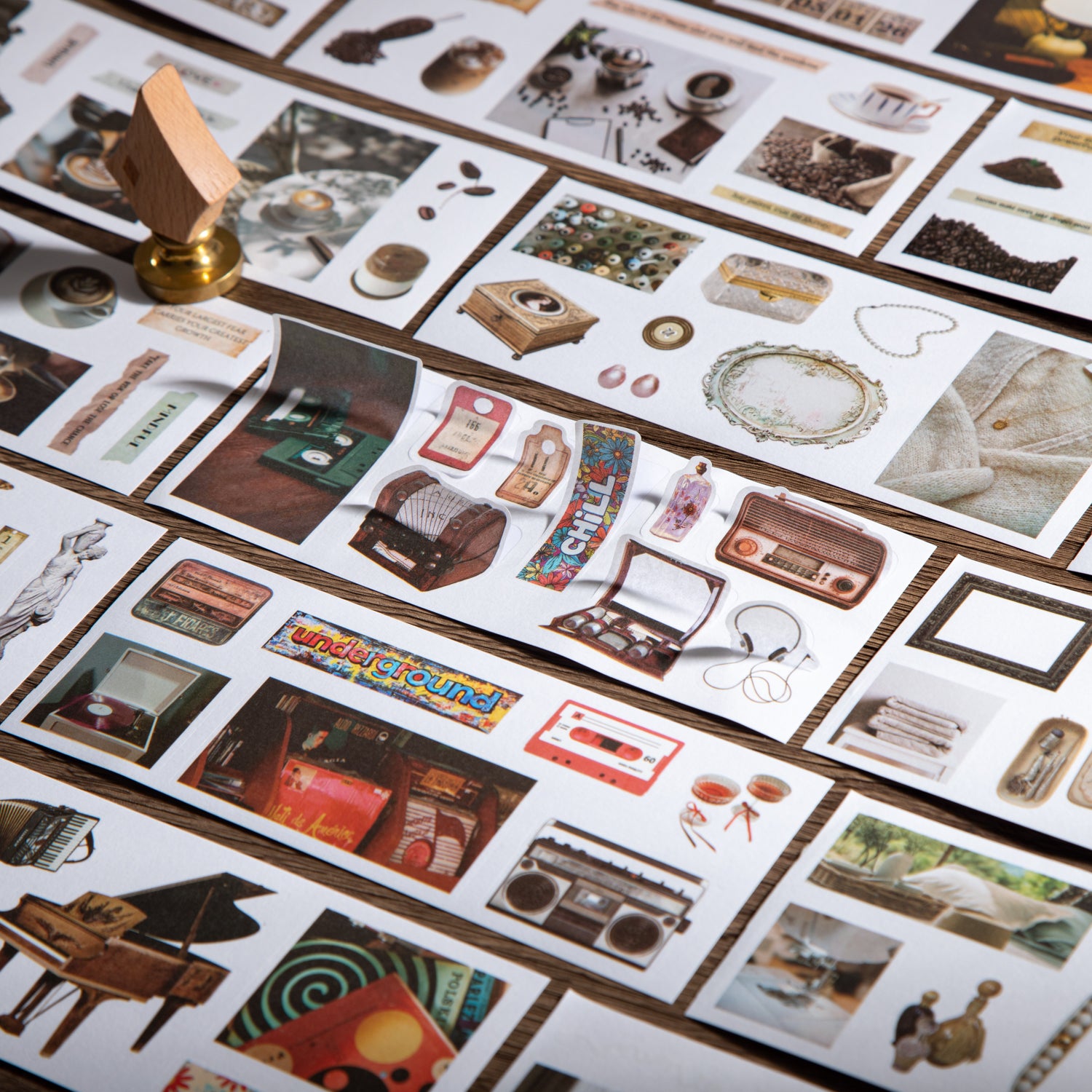 260306 An old book PET & Washi Sticker Book -18Pcs each pack