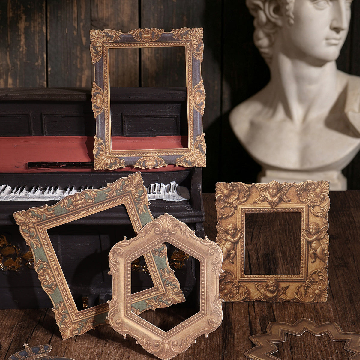 Old Object Frame Whispers Solid Stickers -10Pcs each pack