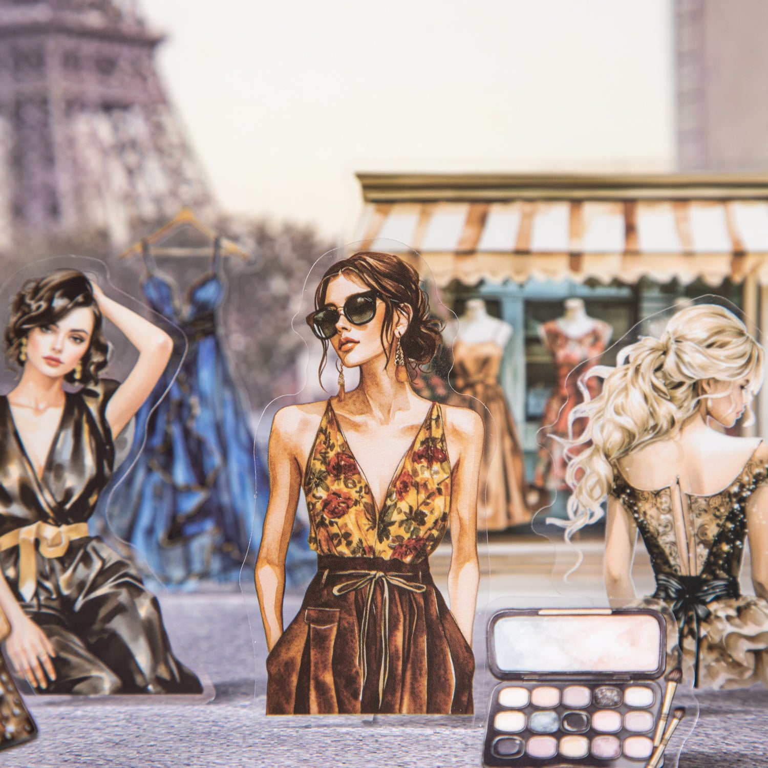 0722 Paris salon PET sticker -20Pcs each pack