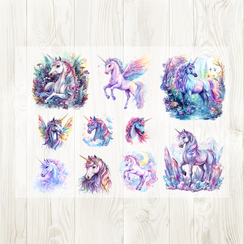 A4 unicorn matte PET pre-cut large sticker 1 pack 2 sheets