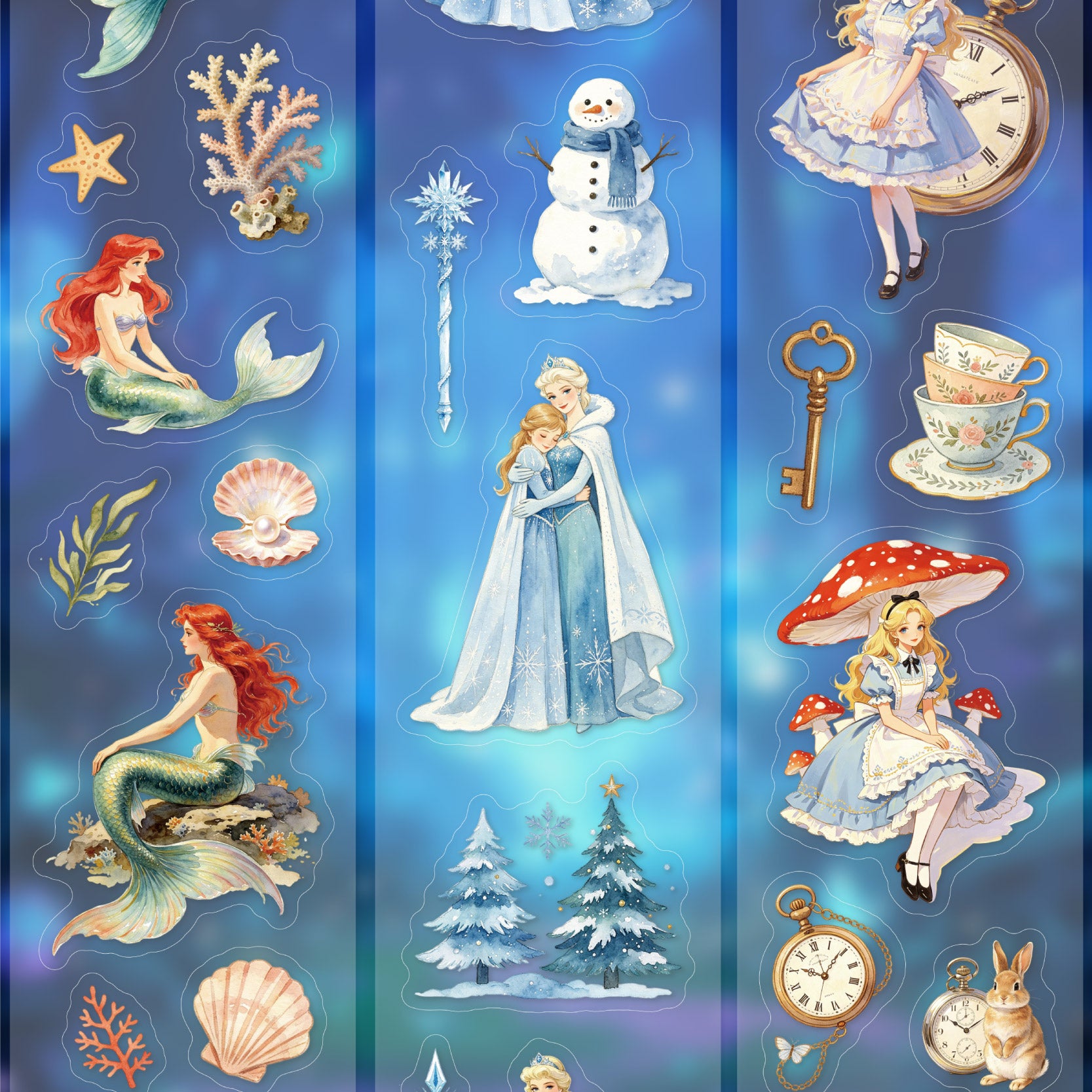 Starry Field Fairy Tale pre-cut PET Tape (5cm x 2m)