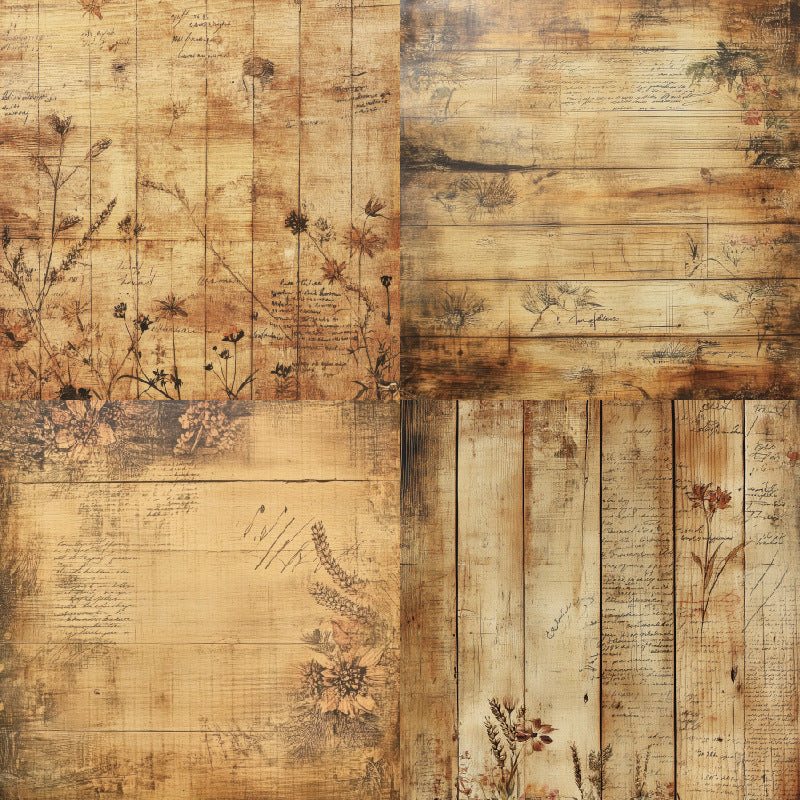 1023 Timber florals paper 22023A -24Pcs each pack