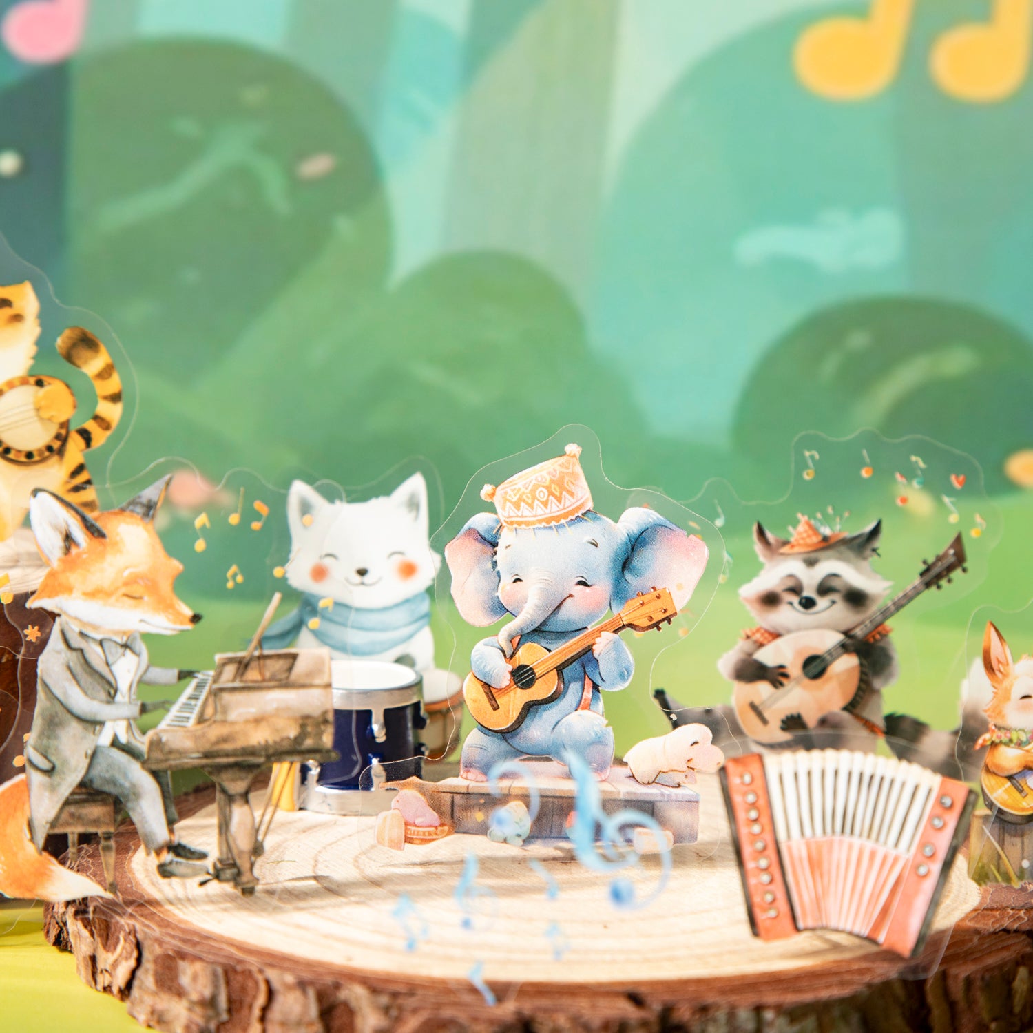 0708 Animal concert PET sticker -15Pcs each pack