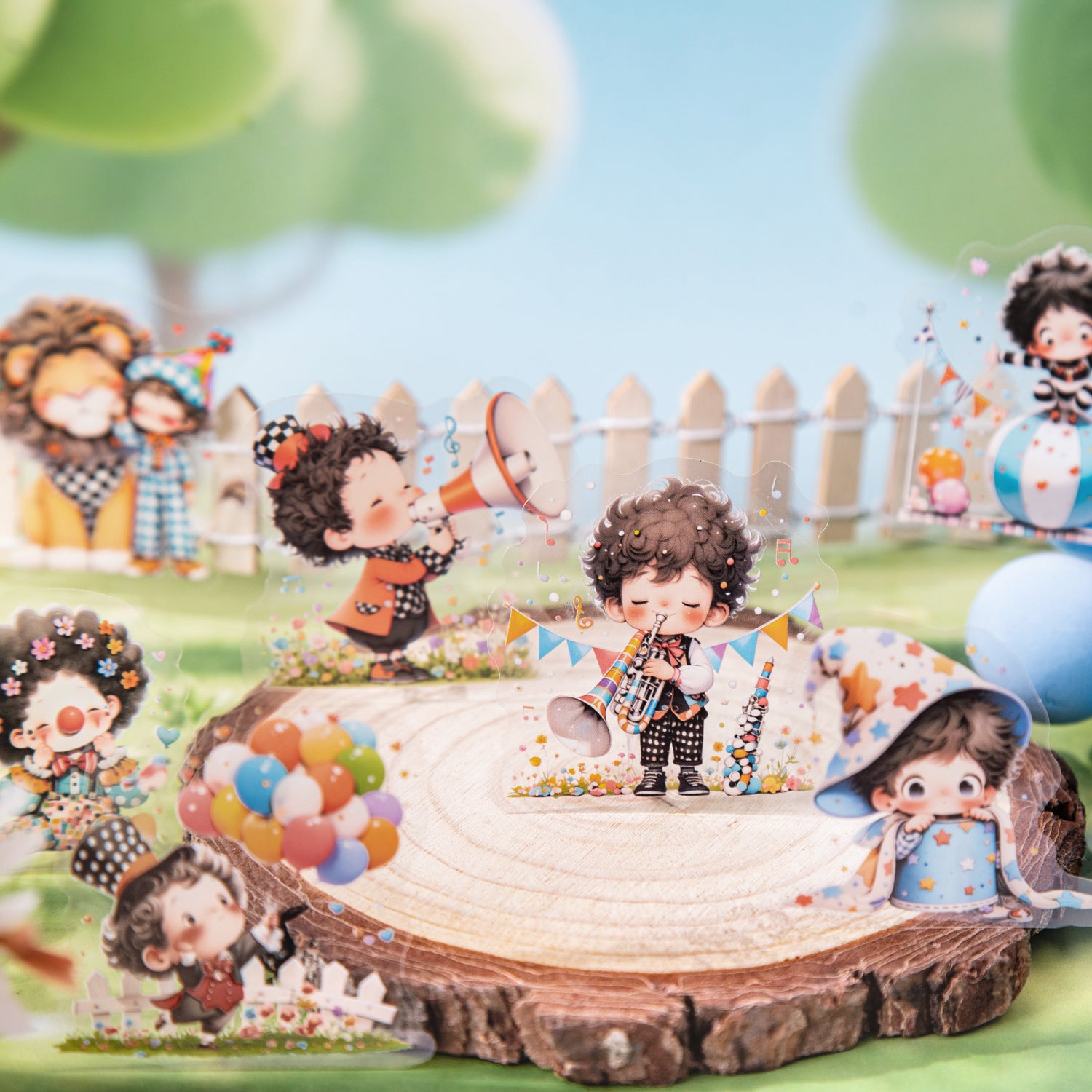 0811 Little Boy's Sleepwalking PET Sticker -20Pcs each pack