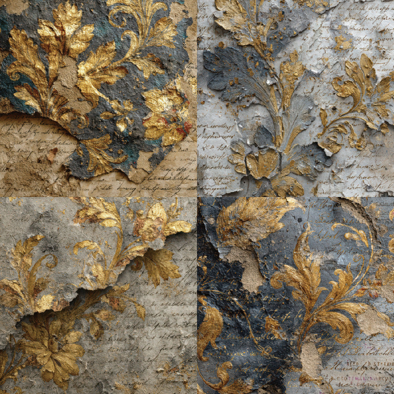 0814 Vintage background paper R2566 -24Pcs each pack