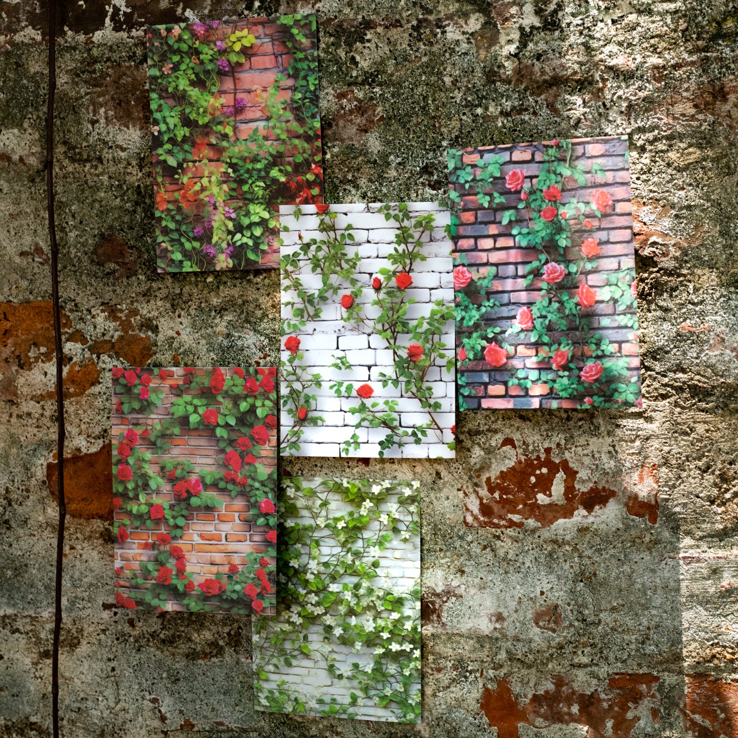 0529 Brick wall art Washi Sticker -10Pcs each pack