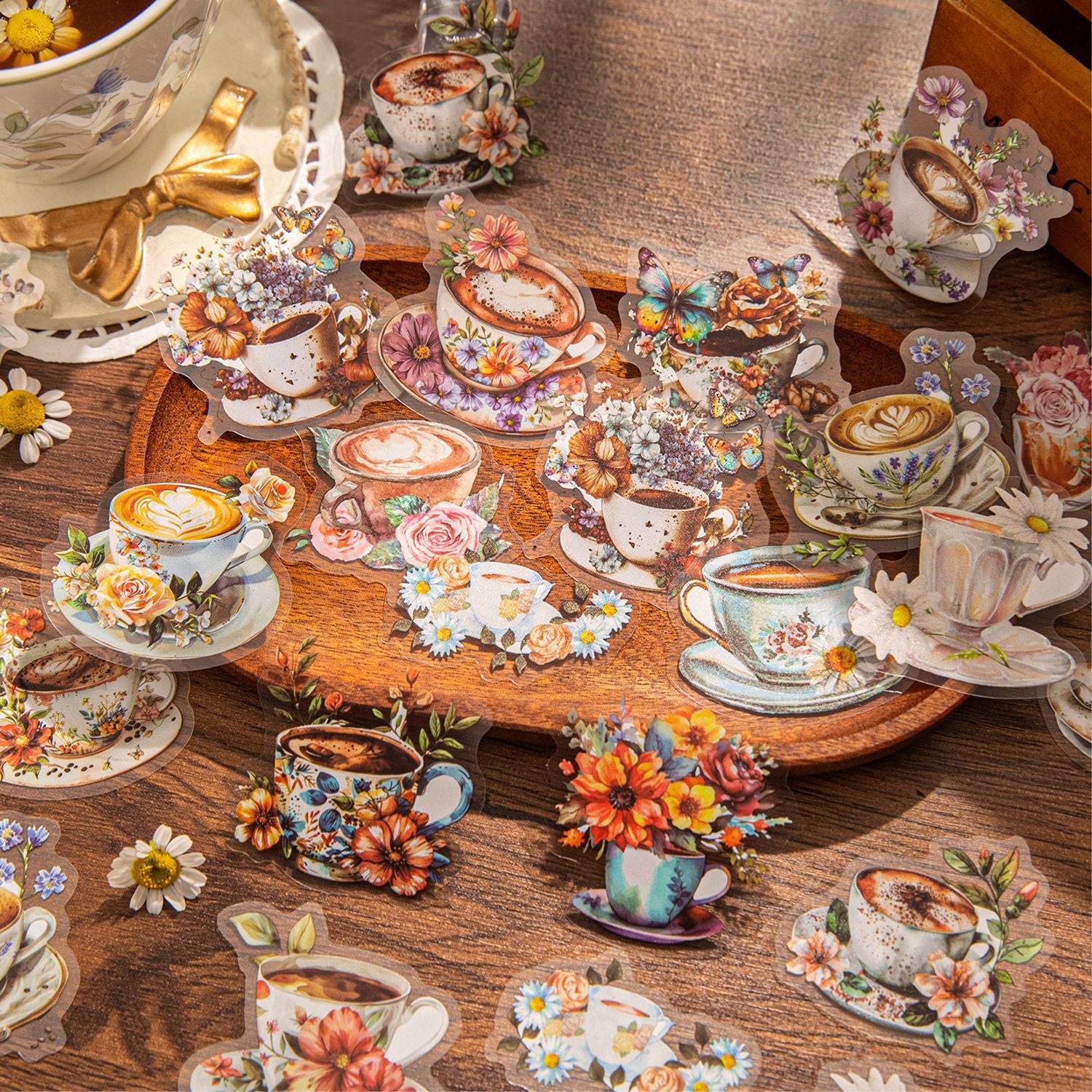 0321 Sweet Flower Series Sticker -40Pcs each pack