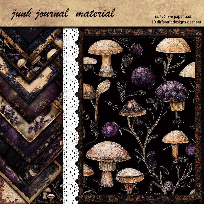 0331 A5 Dark Skull Forest background paper -10Pcs each pack