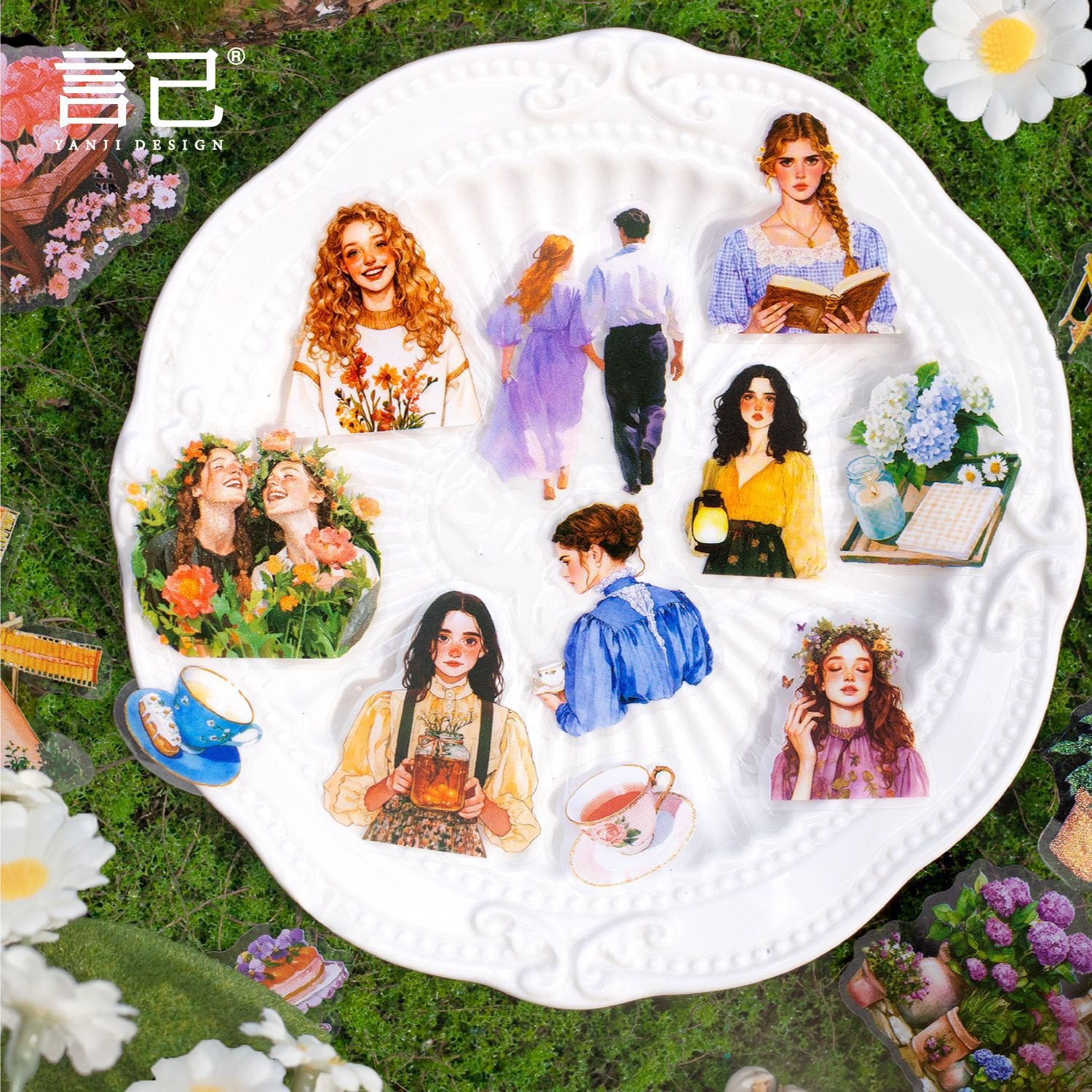 0411 Always Romantic Series PET Sticker -30Pcs each pack