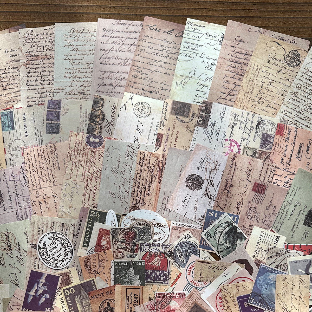 Vintage-Style Boxed Material Paper -200Pcs each pack