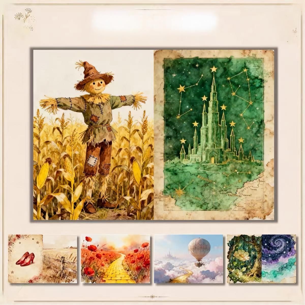 A4 size Vintage Fairy Tale Style paper 10 pcs