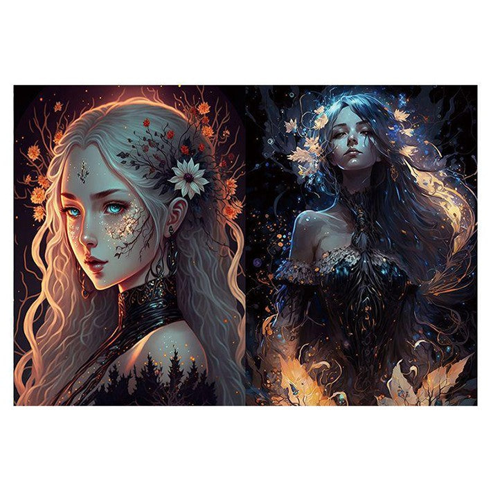 0404 A5 background paper The Dark Elves -6Pcs each pack