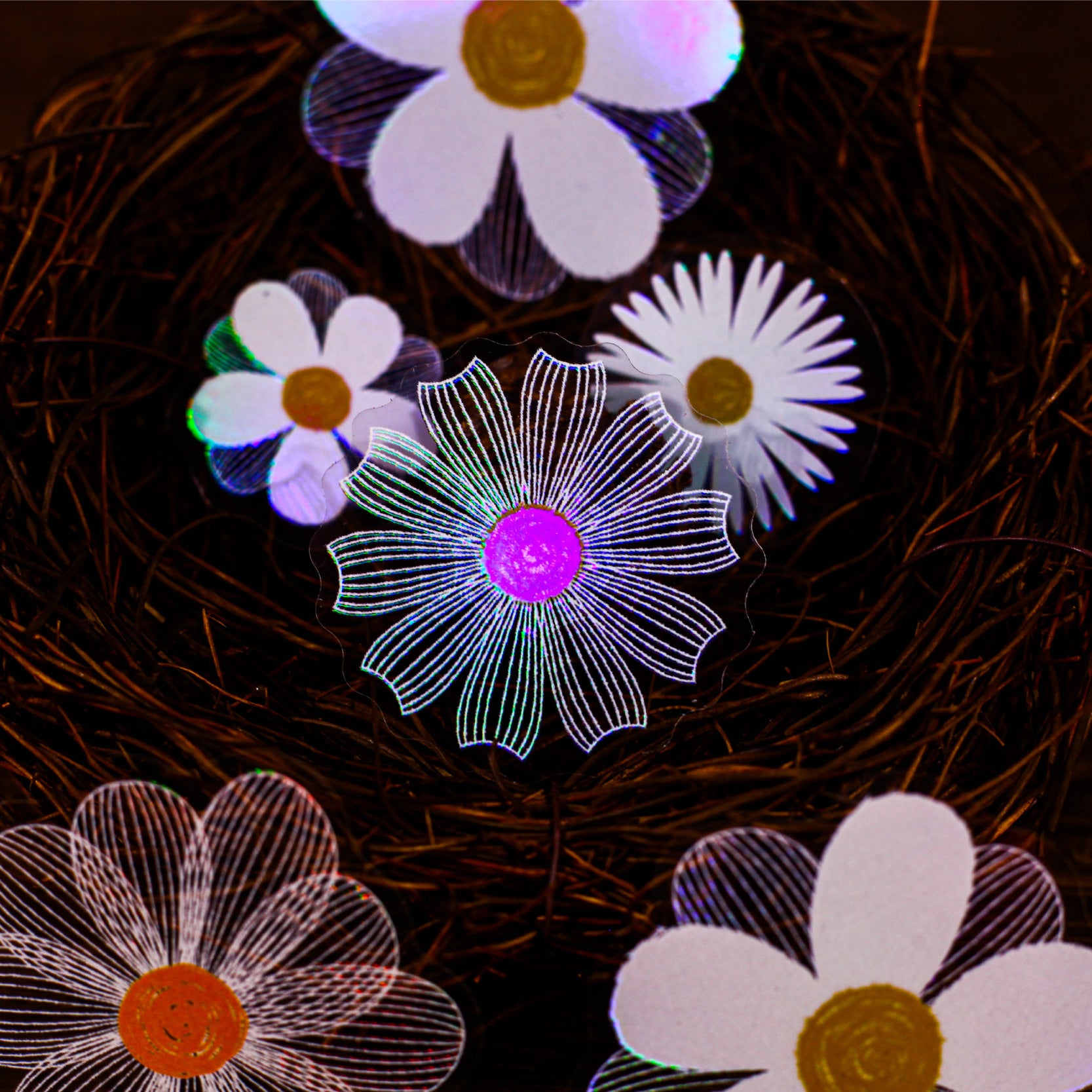 1022 Daisy PET sticker -20Pcs each pack