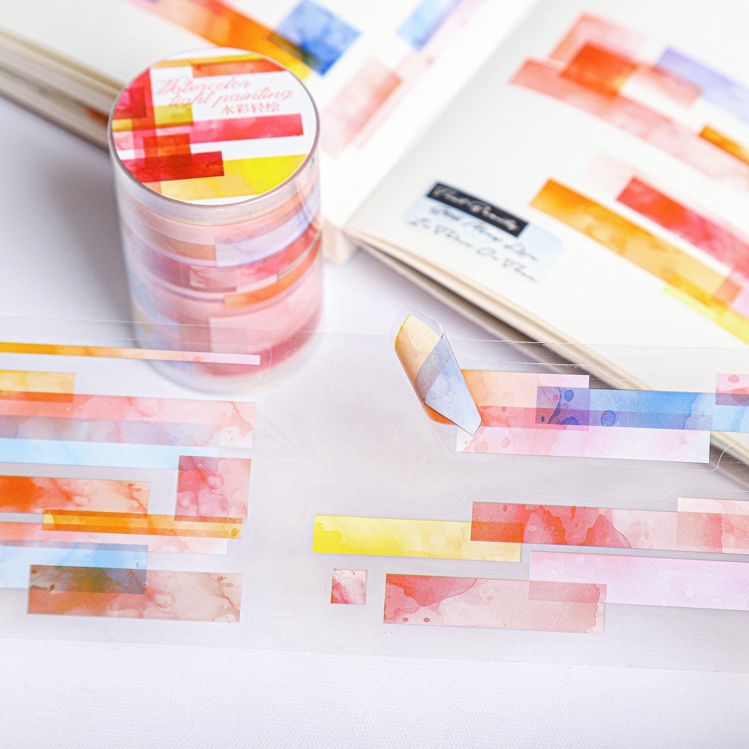 0322 Watercolor Light Painting Series PET tape -6CM*2m