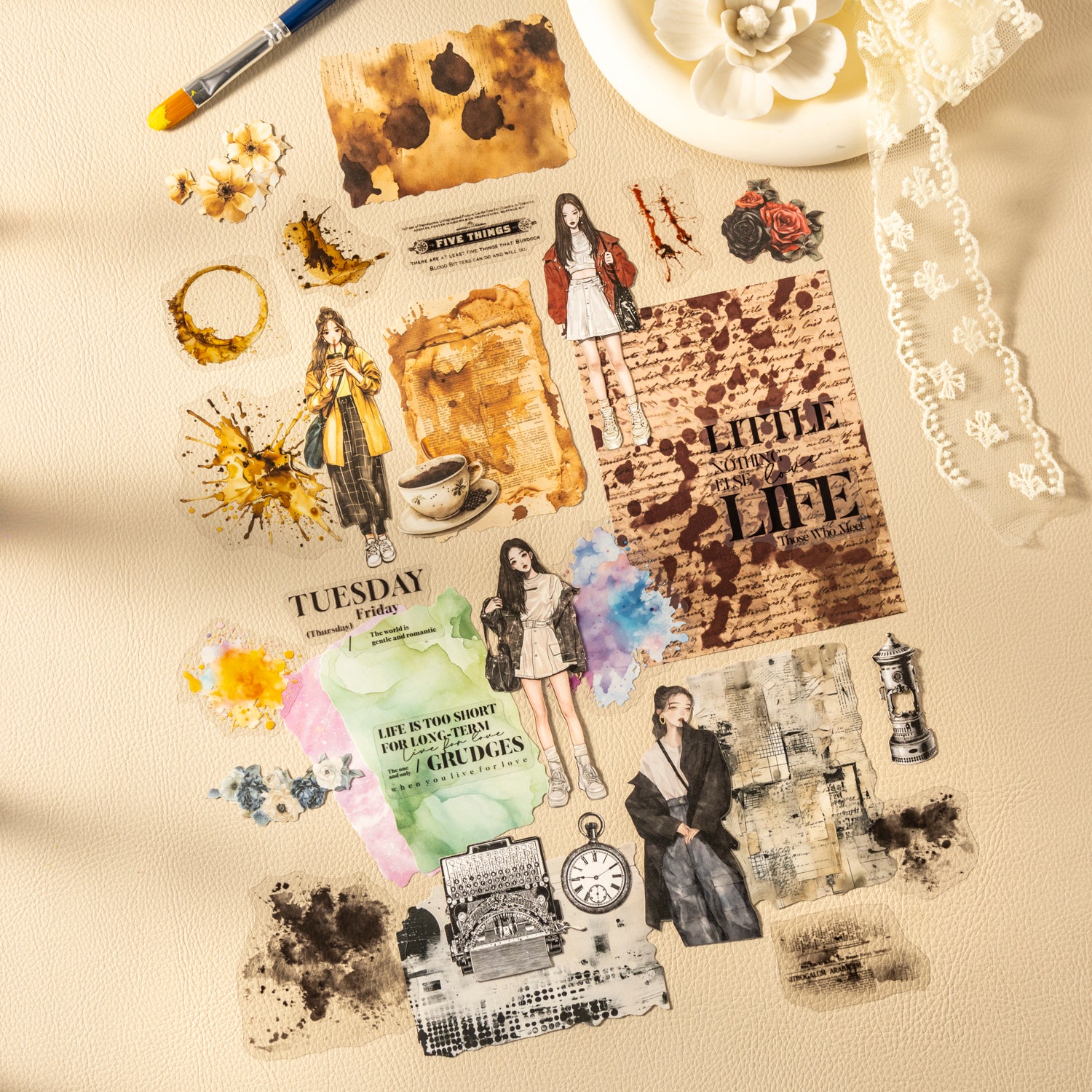 0528 Girl and ink Series Solid & PETk Mixed pack - 48Pcs each pack