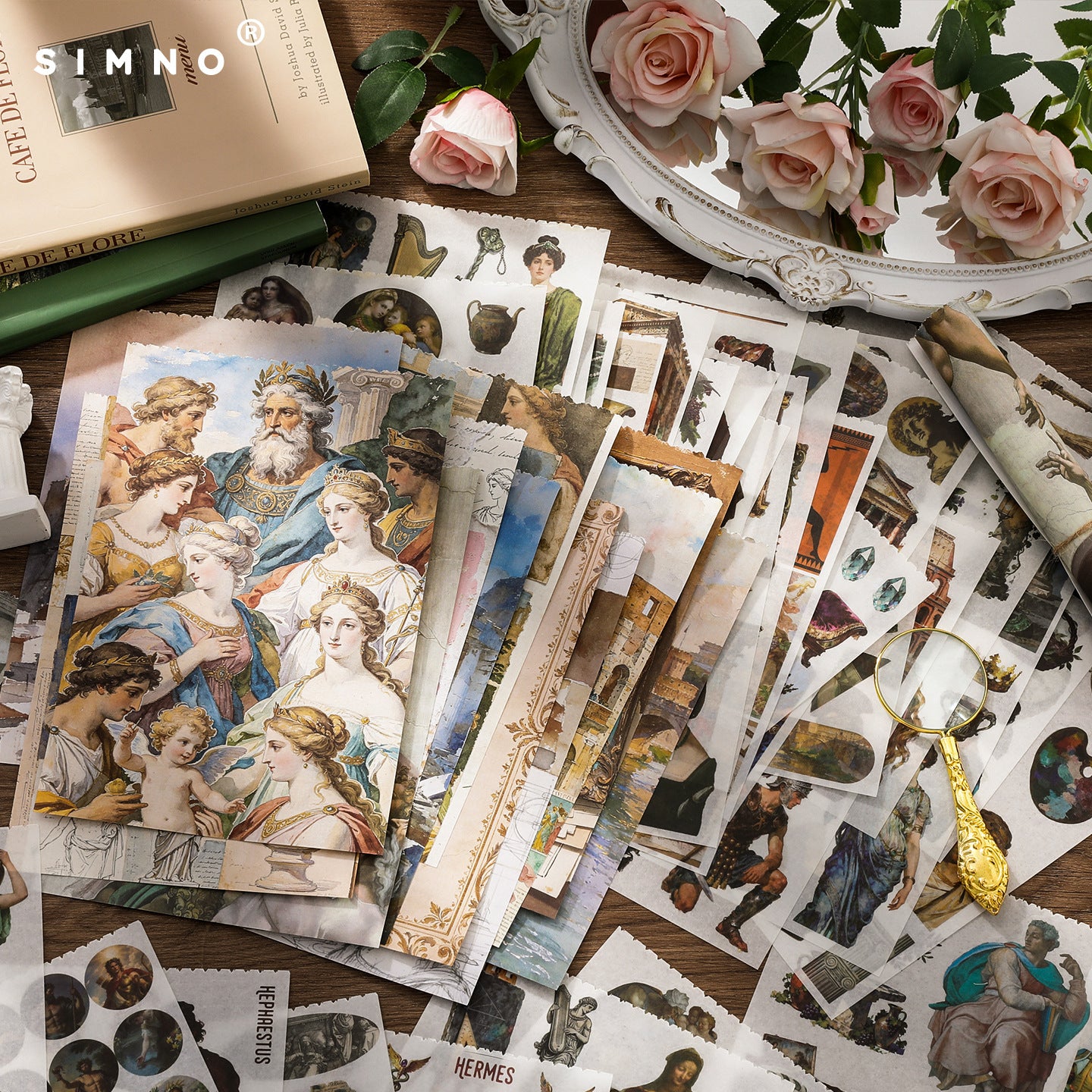 Renaissance Sticker Book (Washi & Paper) -50Pcs each pack
