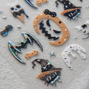 Cute Halloween mini stickers close-up