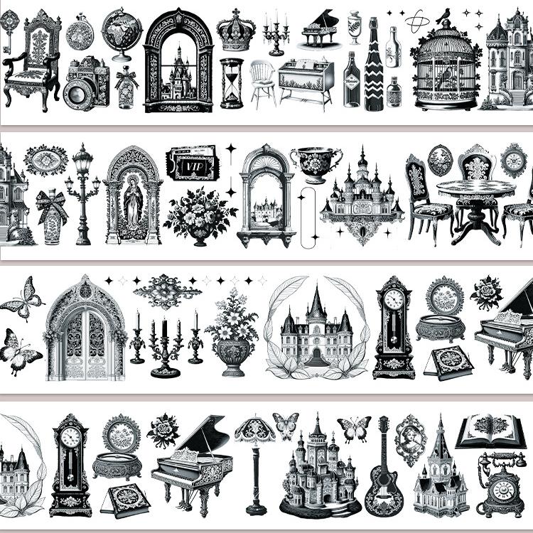 0710 T-287 Vintage decoration PET tape -6cm*2m