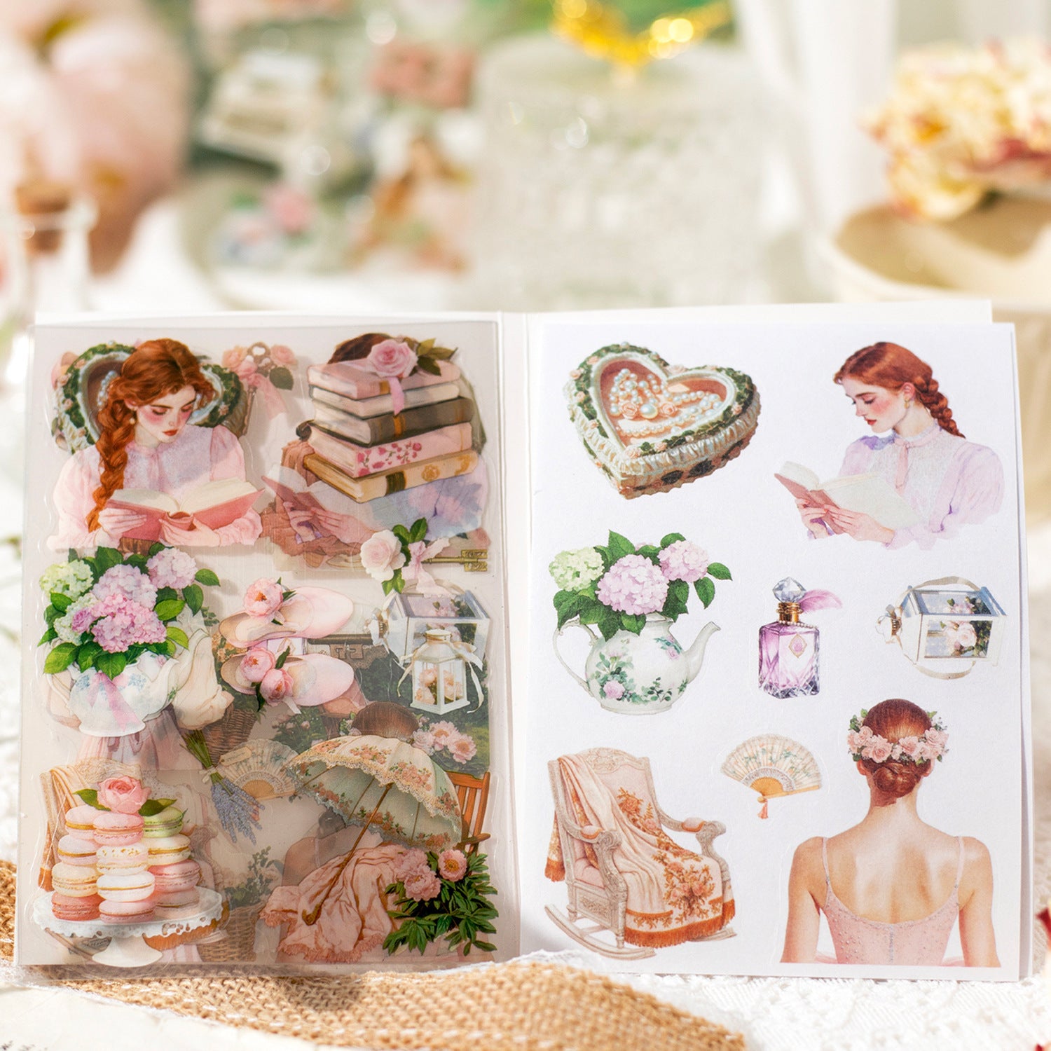 0314 Romantic Series PET & Washi Sticker -10Pcs each pack