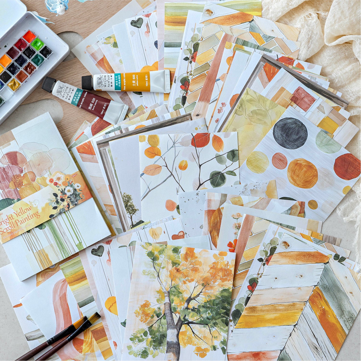 0725 Painting ink paper -50Pcs each pack