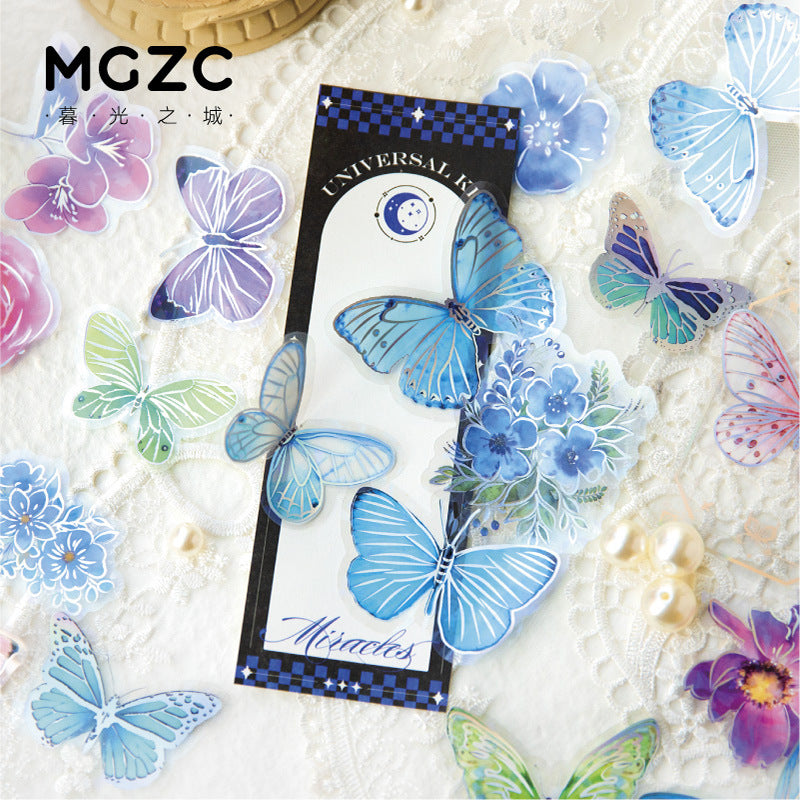 0506 Butterfly and flower PET Stickers -20Pcs each pack