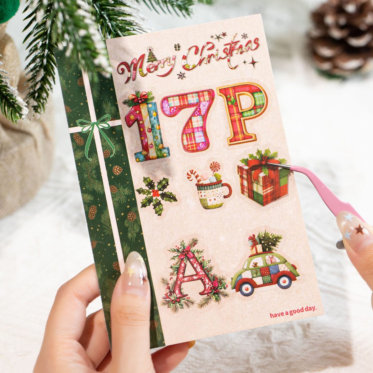 Make a Christmas Wish PET Stickers -108Pcs each pack