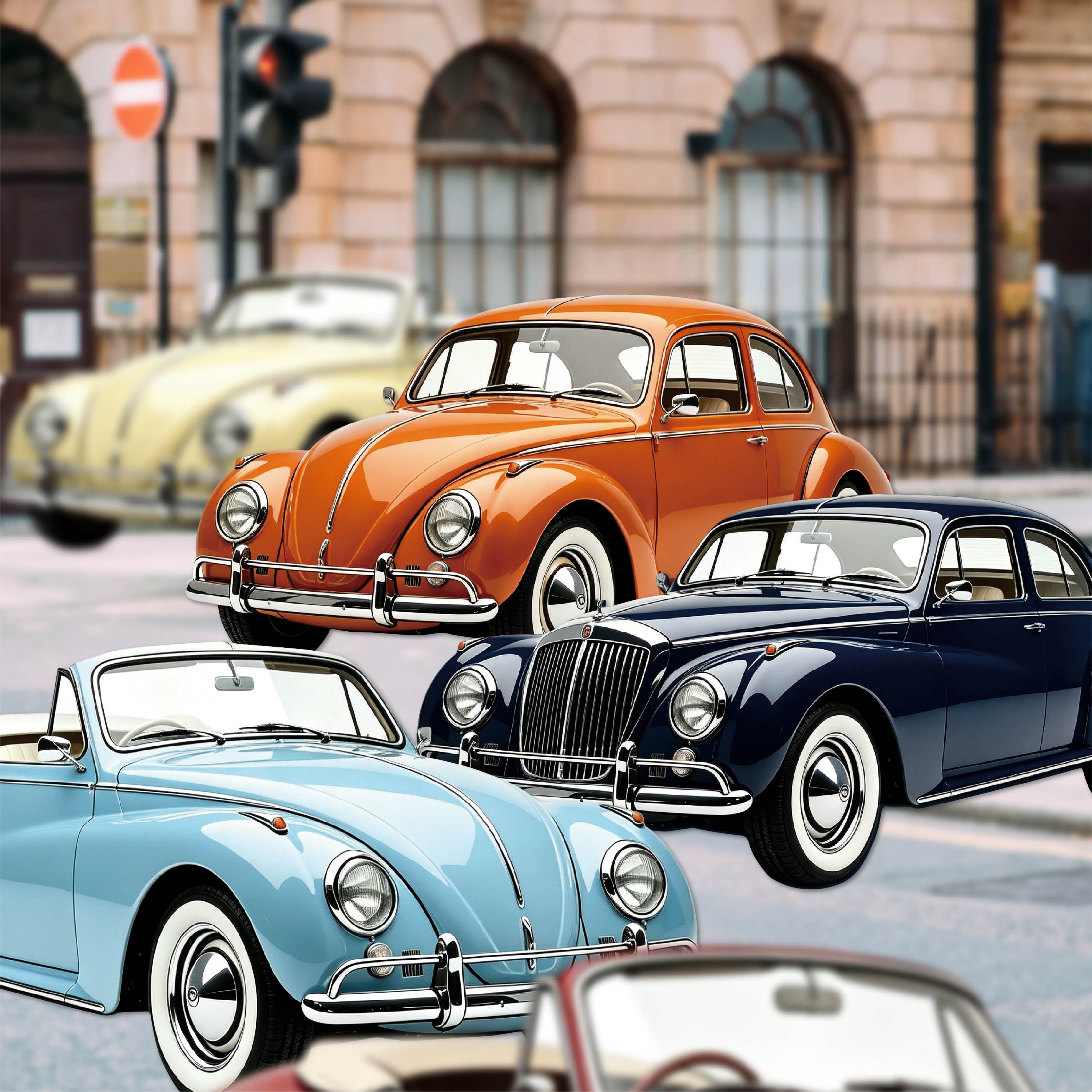 Vintage Vehicle Collection Cardstock Stickers -10Pcs each pack