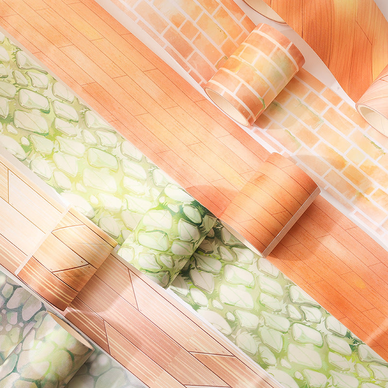 0607 Wooden Art Garden Washi Tape Set 6 rolls 5.5cm*2m