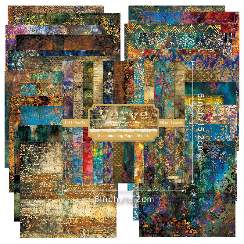 0904 Verve background paper H2524 -24Pcs each pack