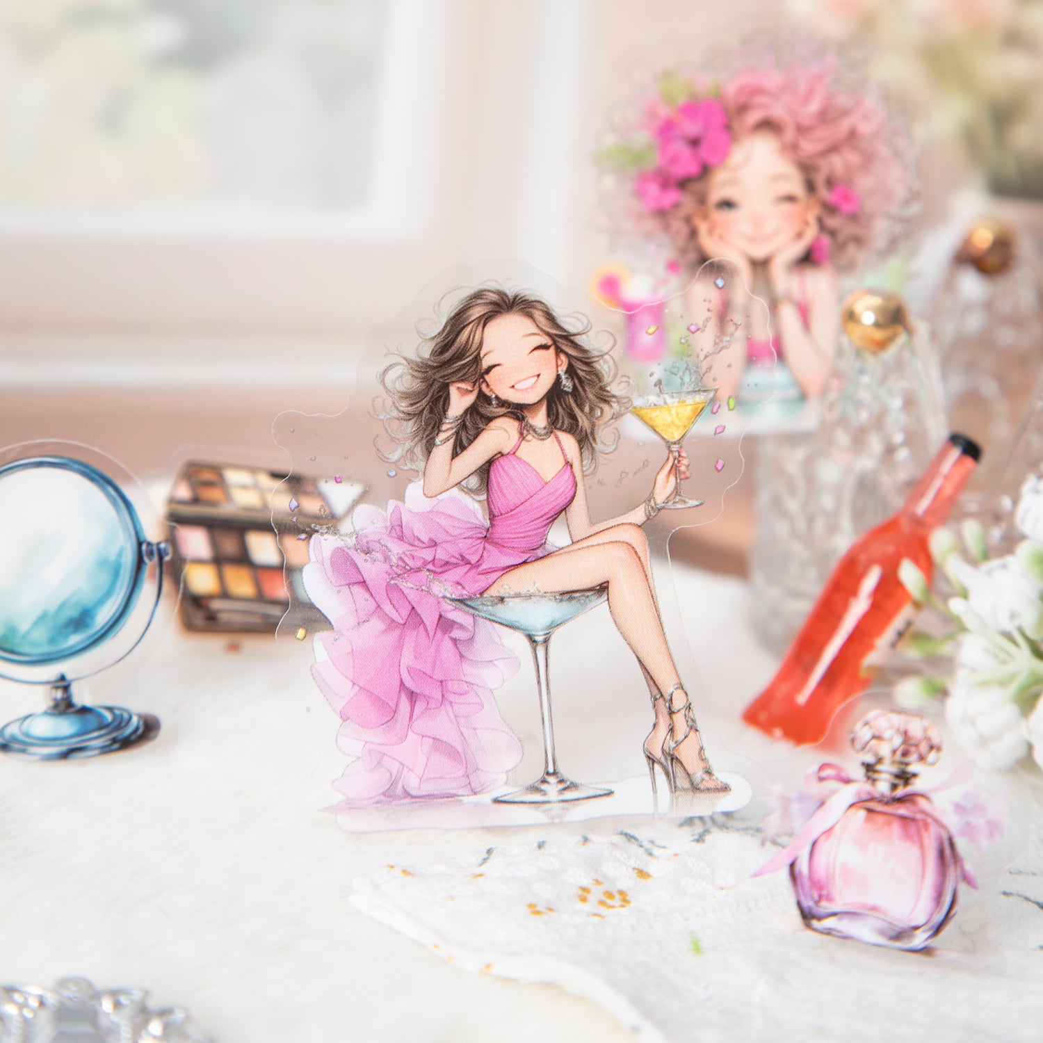 0610 Makeup artist PET sticker -20Pcs each pack