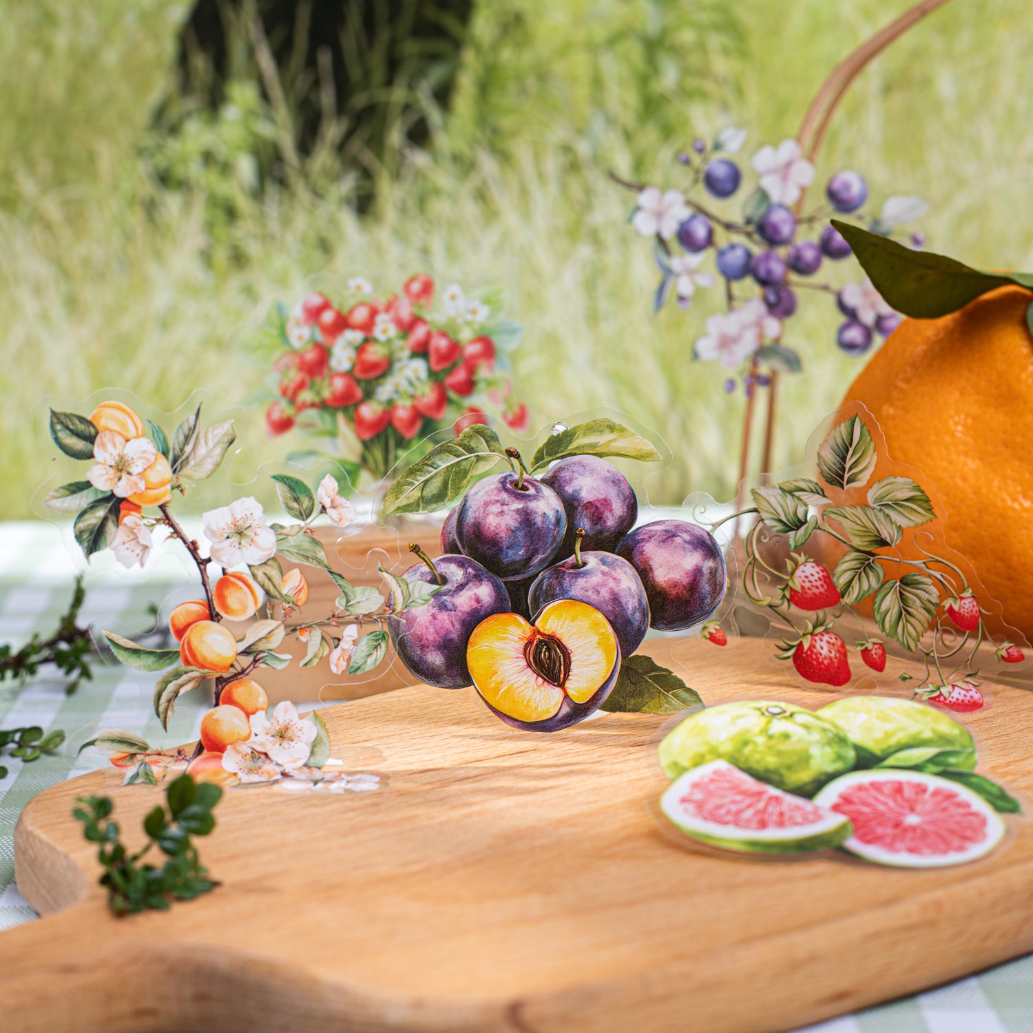 0314 Flower Fruit Series Sticker -12Pcs each pack