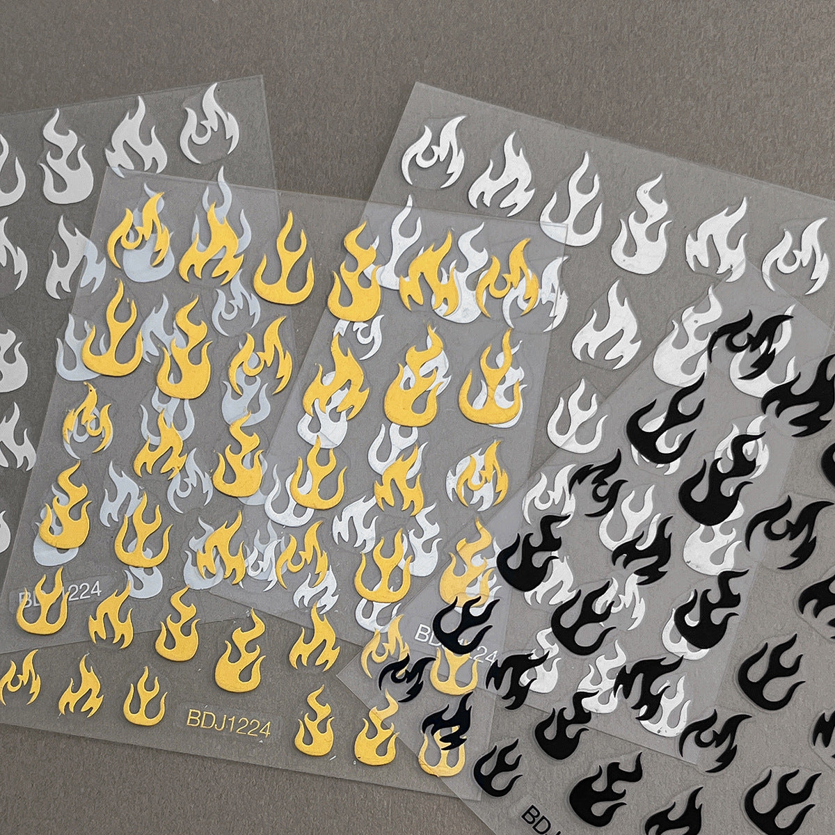 M276- Flame Embossed Mini sticker 1 Pcs