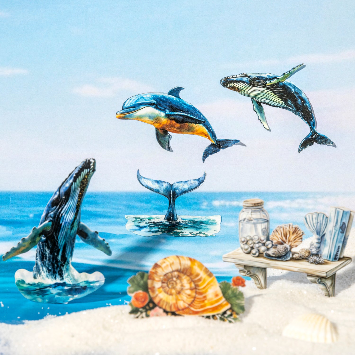 0629 Colorful ocean Solid sticker -20Pcs each pack