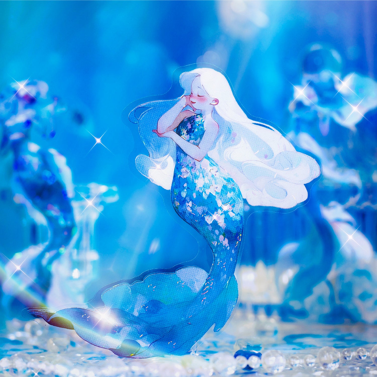 0415 Azure sea sseries Series PET Sticker -10Pcs each pack