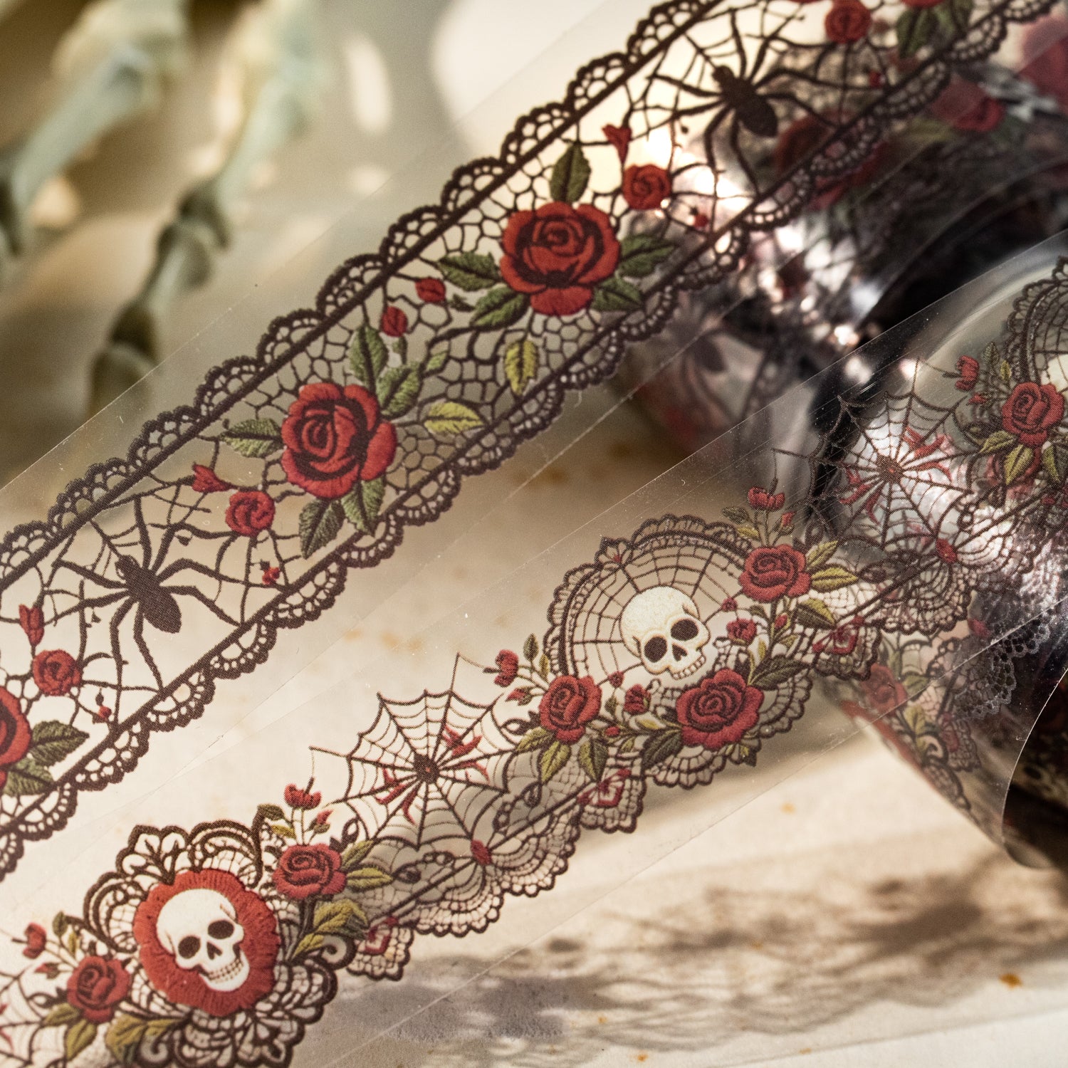 Woven Gothic Lace PET Tape (3cm x 2m)