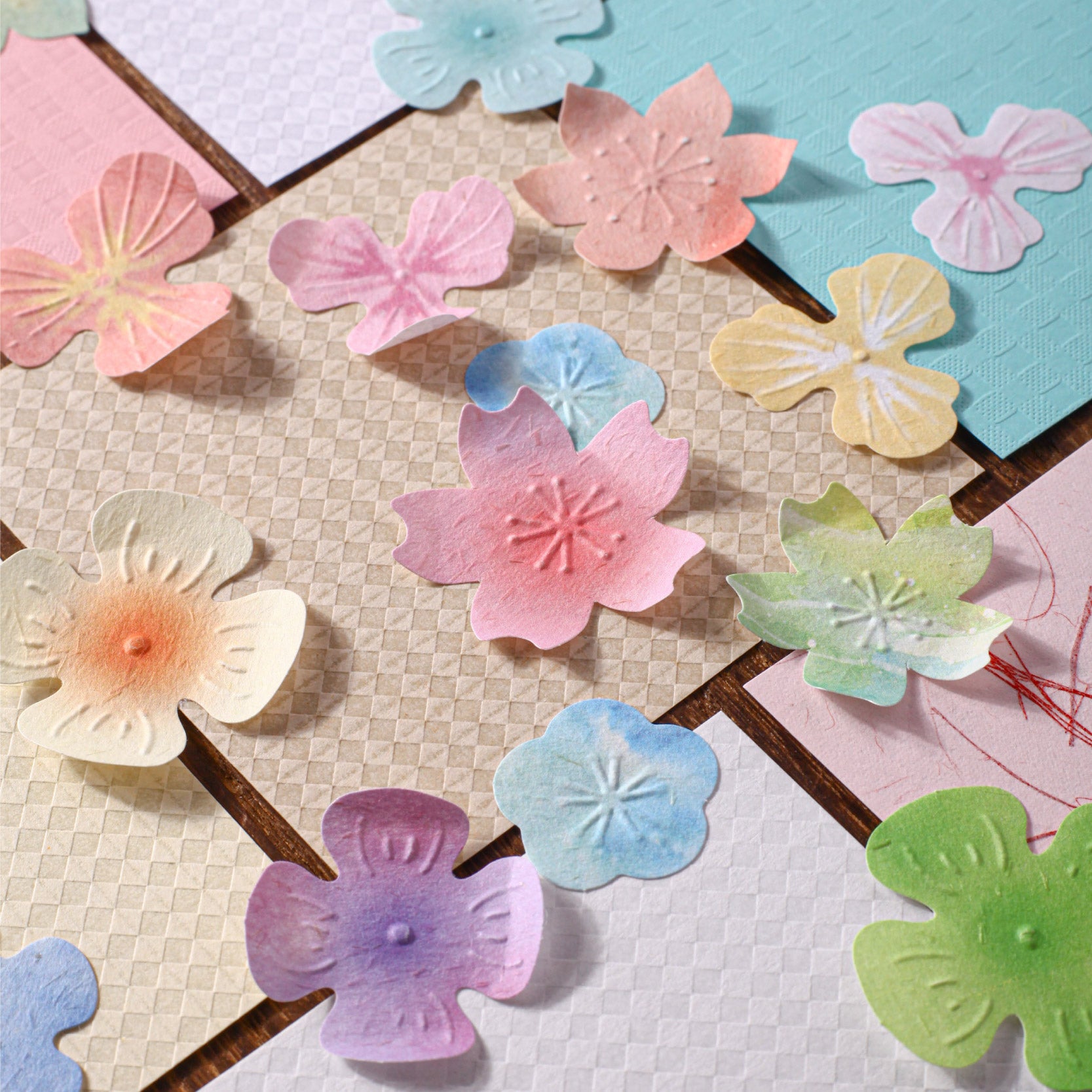 Embossing flowers paper -38Pcs each pack