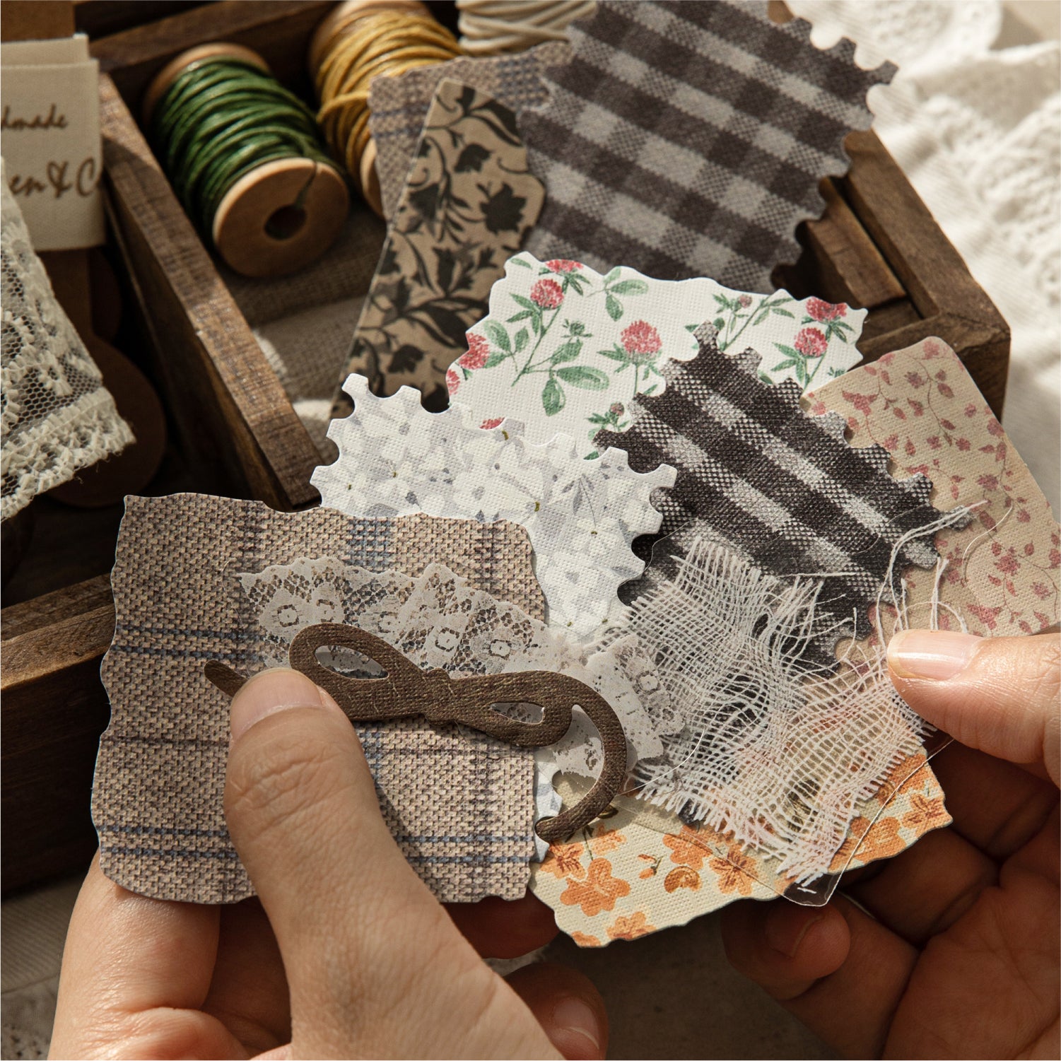 0719 Collage PET & Solid sticker -30Pcs each pack