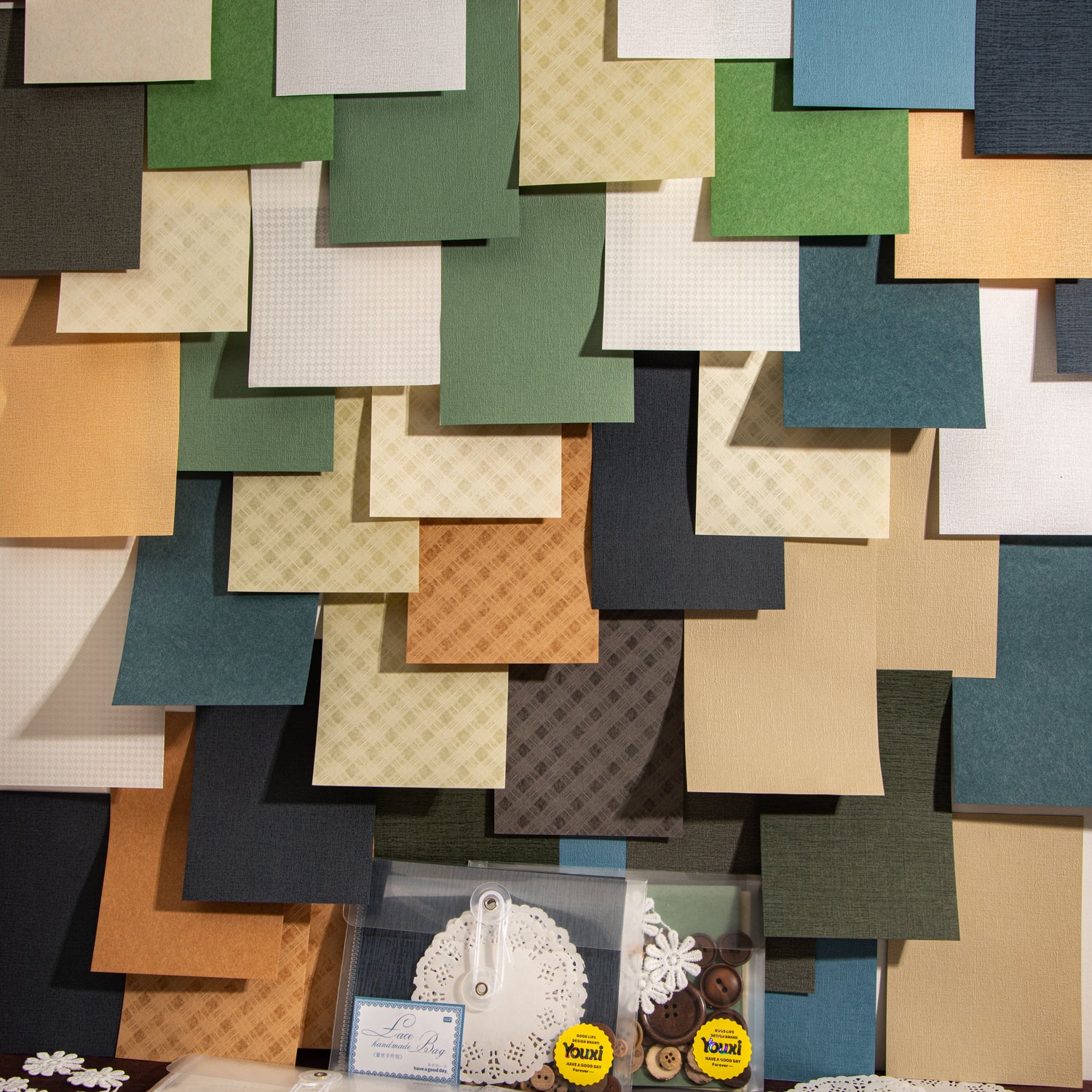 0522 Lace handmade bag Series Paper -50Pcs each pack