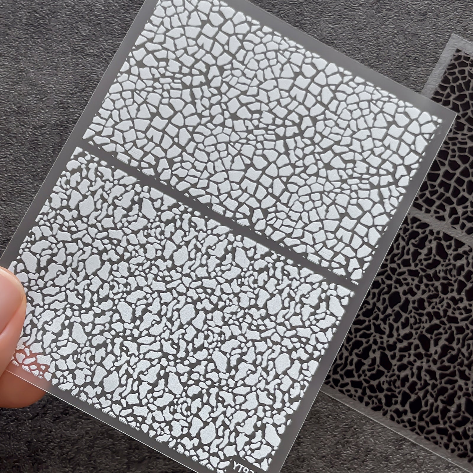 M325- Vintage Texture Background Flat Mini sticker 1 Pcs