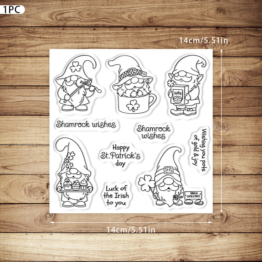 Saint Patrick gnome Clear Stamp
