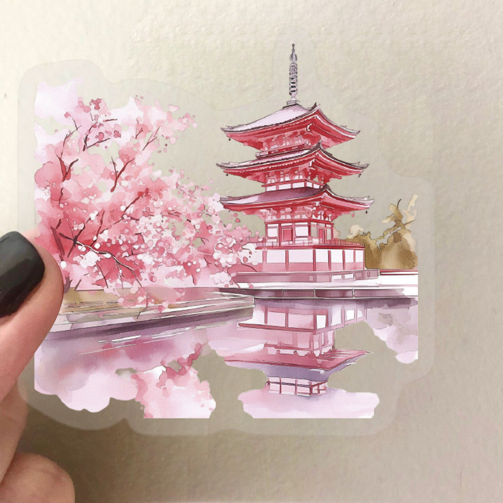 0909 50 Cherry blossoms tree PET sticker