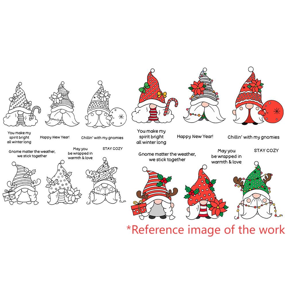 1024 Christmas gnome Clear Stamp and metal cutting dies cut