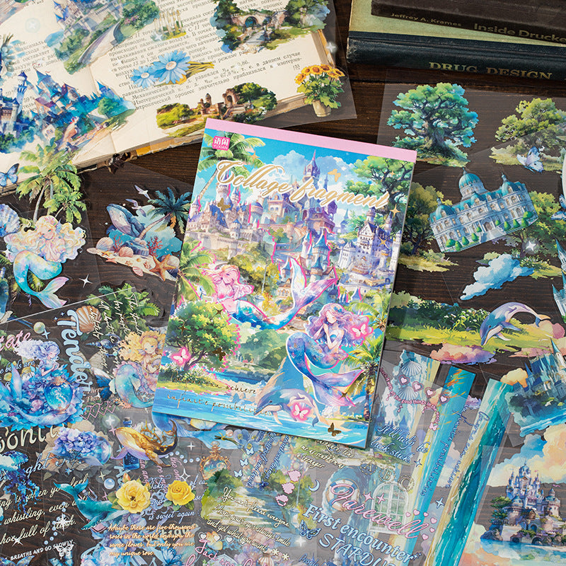 0421 Collage fragment Series Sticker book-20Pcs each pack
