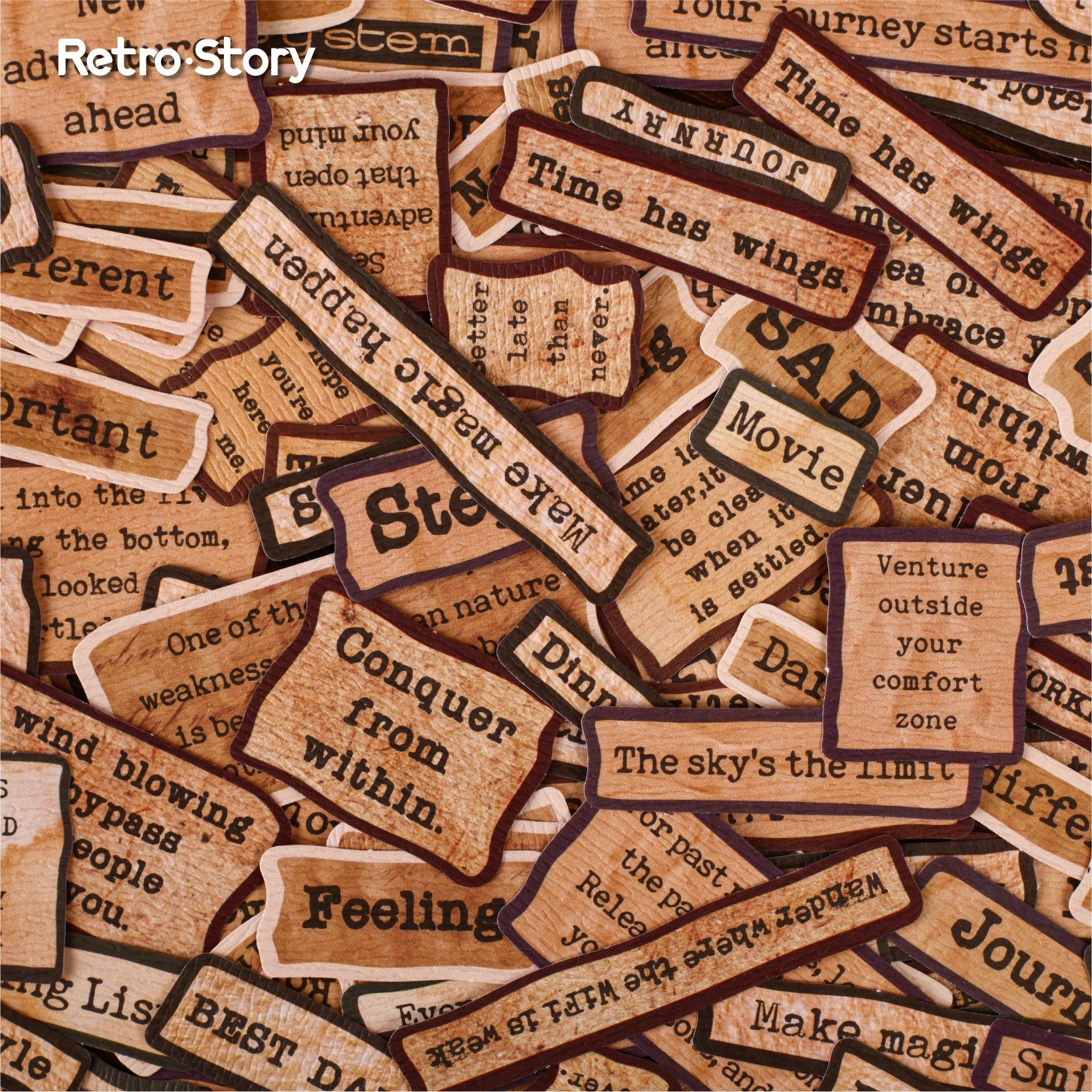 0514 English Paper Sticker -30Pcs each pack