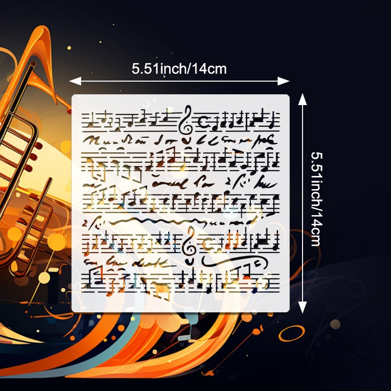0515 Note music Stencil