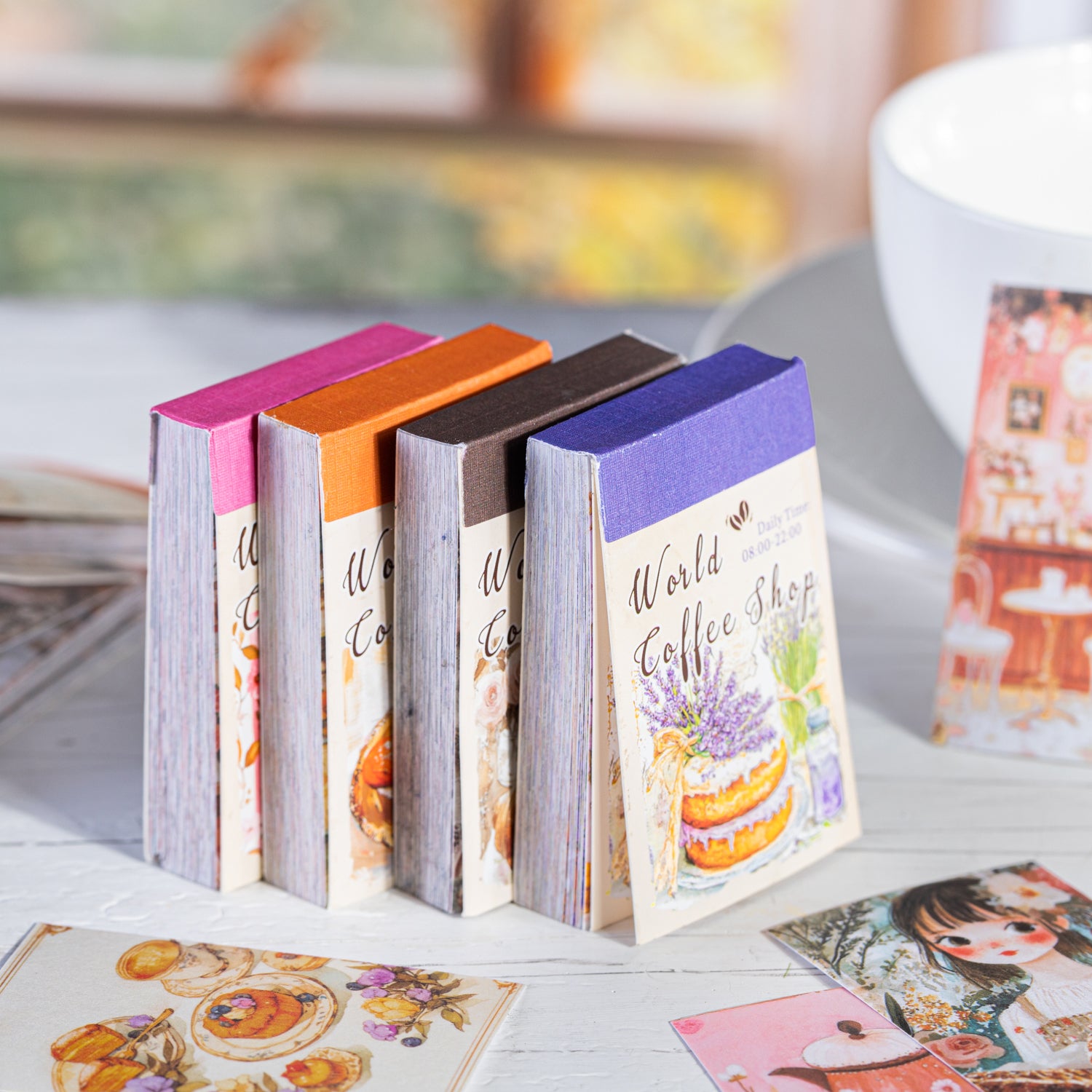 0623 Coffee shop Washi mini Sticker book -50Pcs each pack